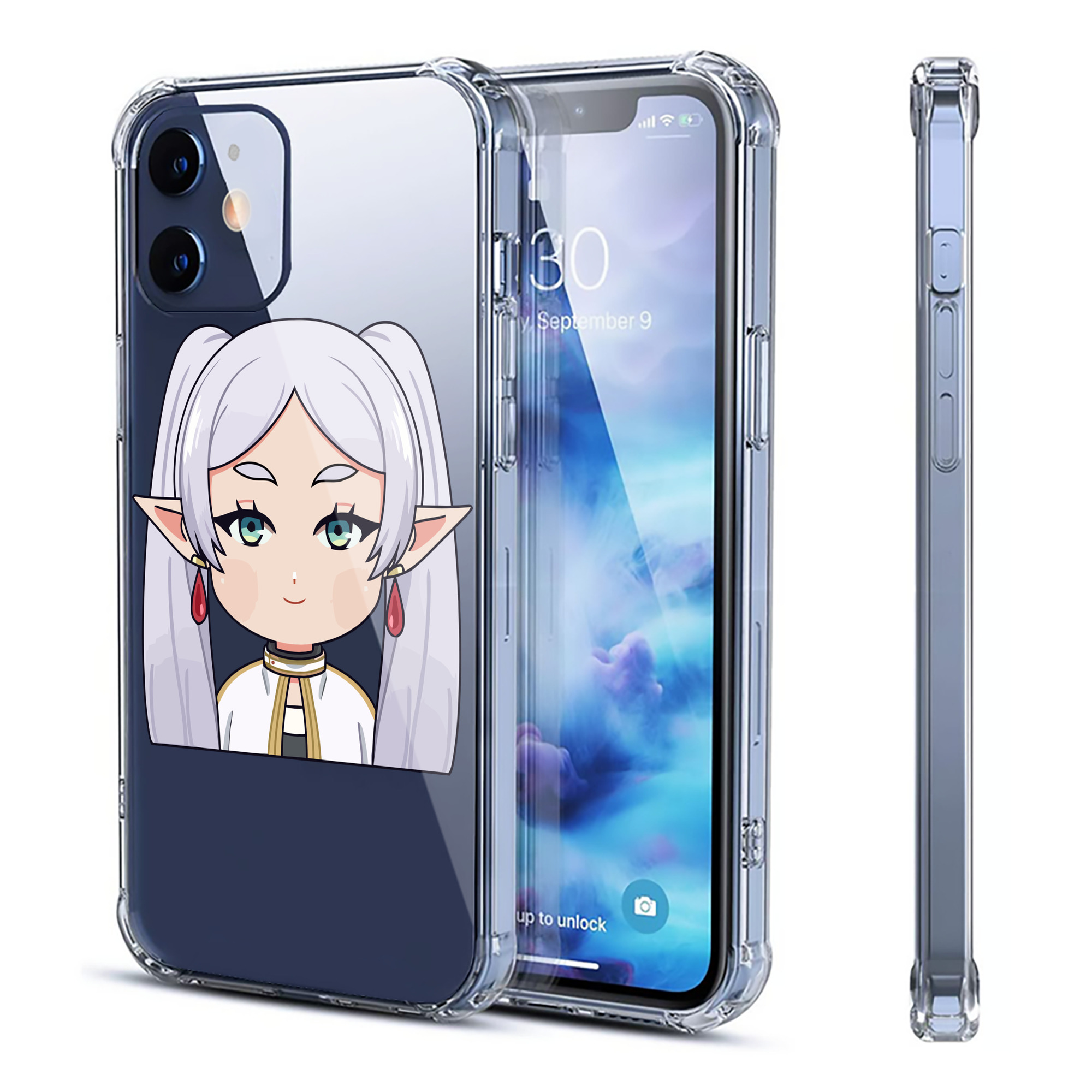 （画像用） 葬送のフリーレン Frieren 【iPhone 12シリーズ対応】透明スマホケース（クリアソフトケース）